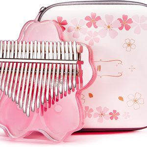 Fiunkes Handmade Kalimba Instrument Pink-0
