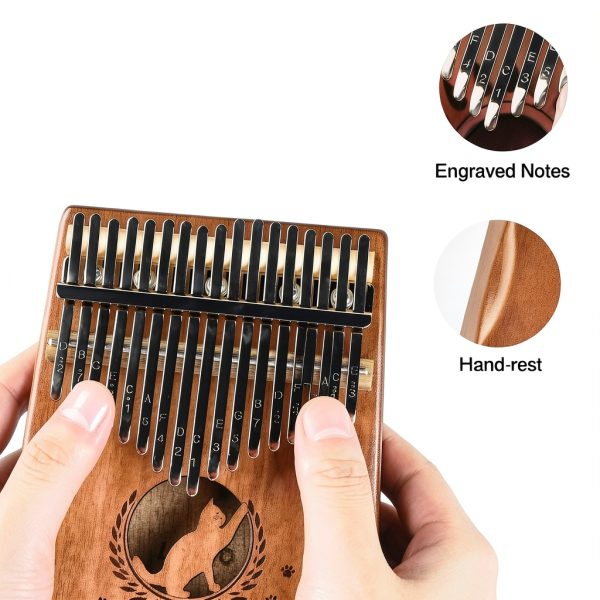 LEKATO 17 Keys Wooden Kalimba Thumb Piano-4