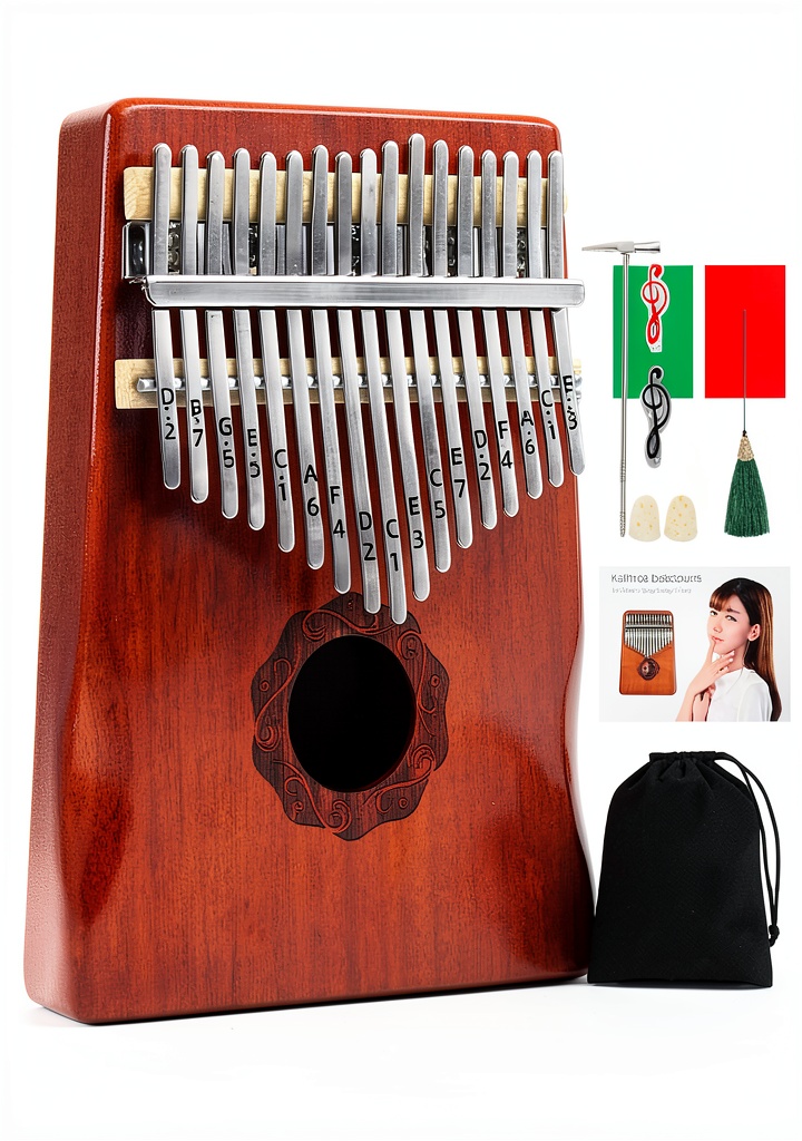 MELHA 17 Keys Thumb Piano close-up