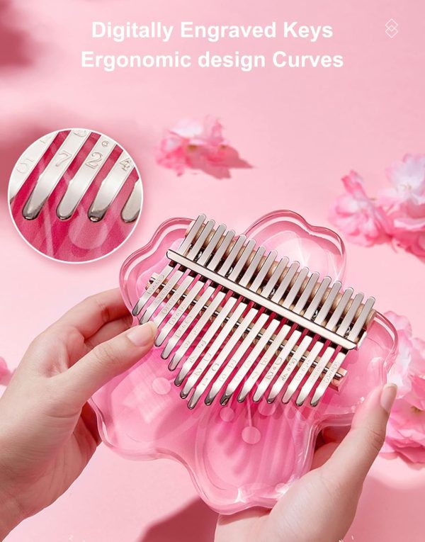 Fiunkes Handmade Kalimba Instrument Pink-2