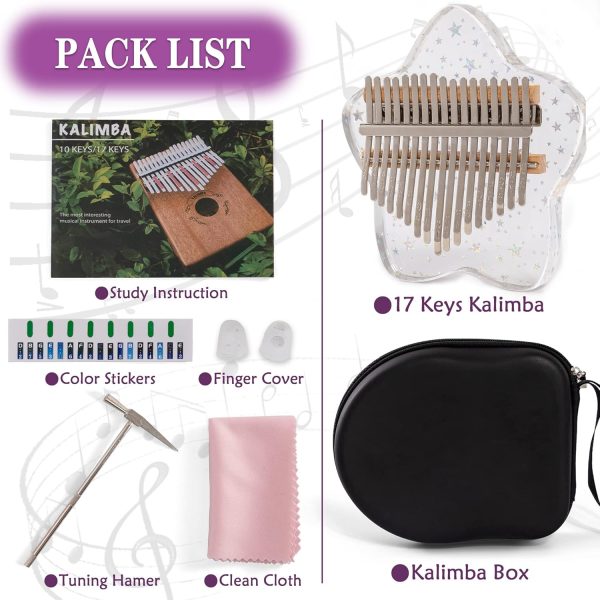 LUCKIPLUS 17 Key Kalimba Thumb Piano-5