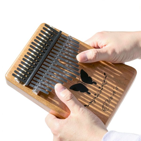 Loyajun Mahogany Wood Kalimba Musical Instrument-4