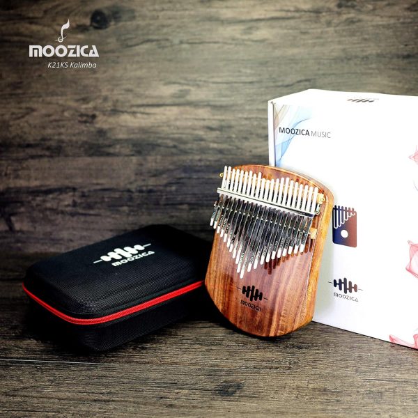 Moozica 21-Key Thumb Piano Wood-5