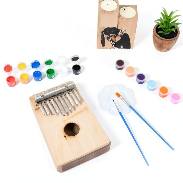 Milisten DIY Kalimba Kit Acrylic Metal-8