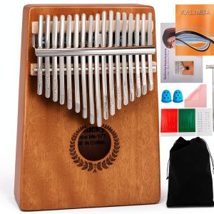 Mulucky Mahogany Wood Kalimba Musical Instrument-0