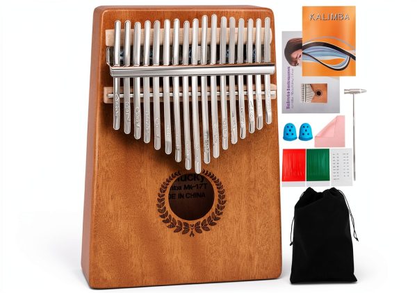 Mulucky Mahogany Wood Kalimba Musical Instrument-0