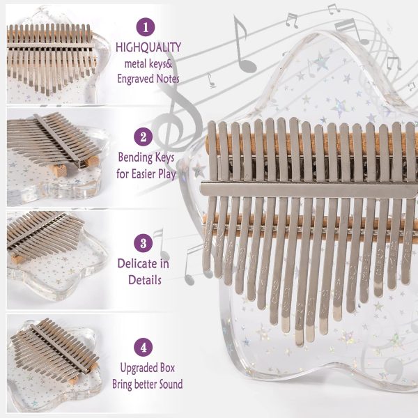 LUCKIPLUS 17 Key Kalimba Thumb Piano-4