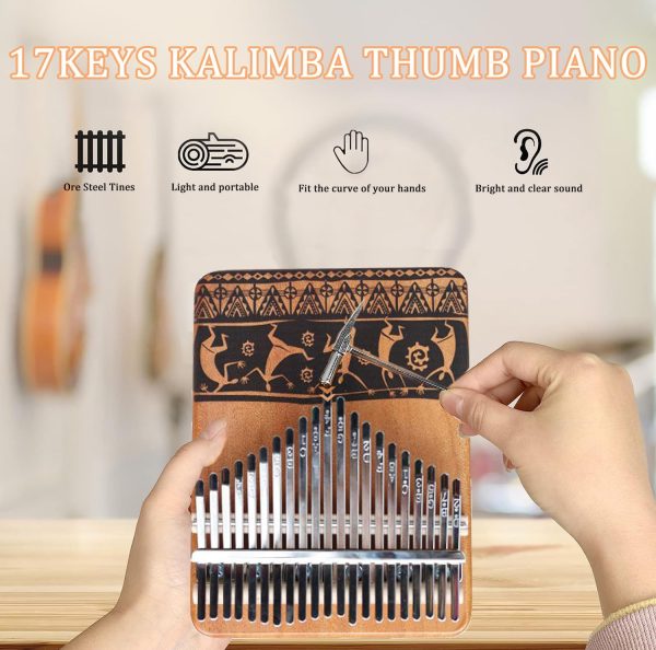 Kalimba 21 Keys Dark Brown Musical Instrument-1