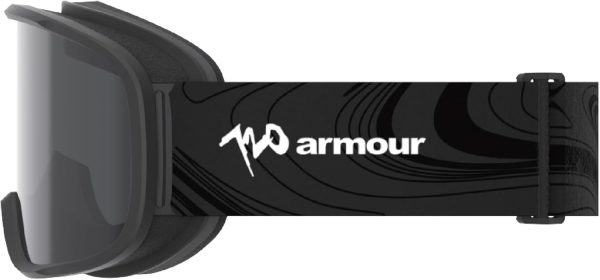 Ski Goggles Matte Black Frame With Gray Lens-2