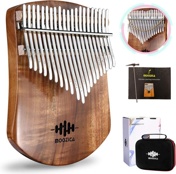 Moozica 21-Key Thumb Piano Wood-0