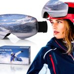 Adult Snow Goggles Black Frame-silver Lens-0