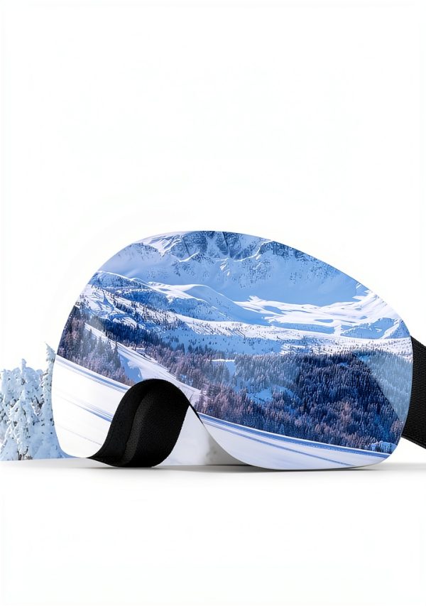 Adult Snow Goggles Black Frame-silver Lens-1