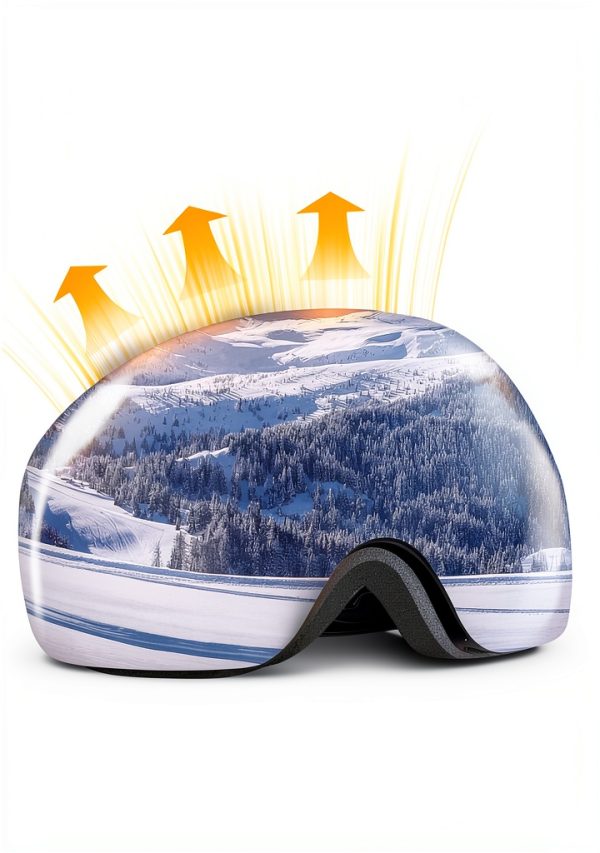 Adult Snow Goggles Black Frame-silver Lens-3