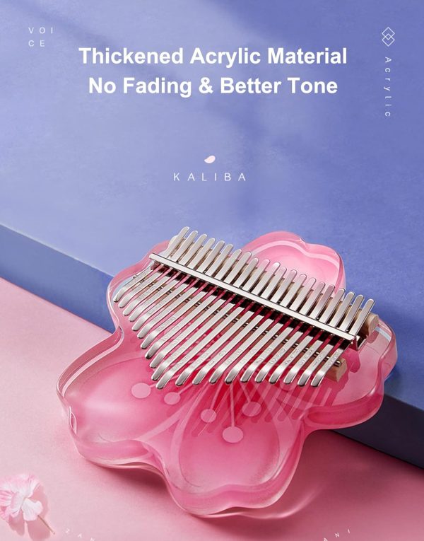 Fiunkes Handmade Kalimba Instrument Pink-1