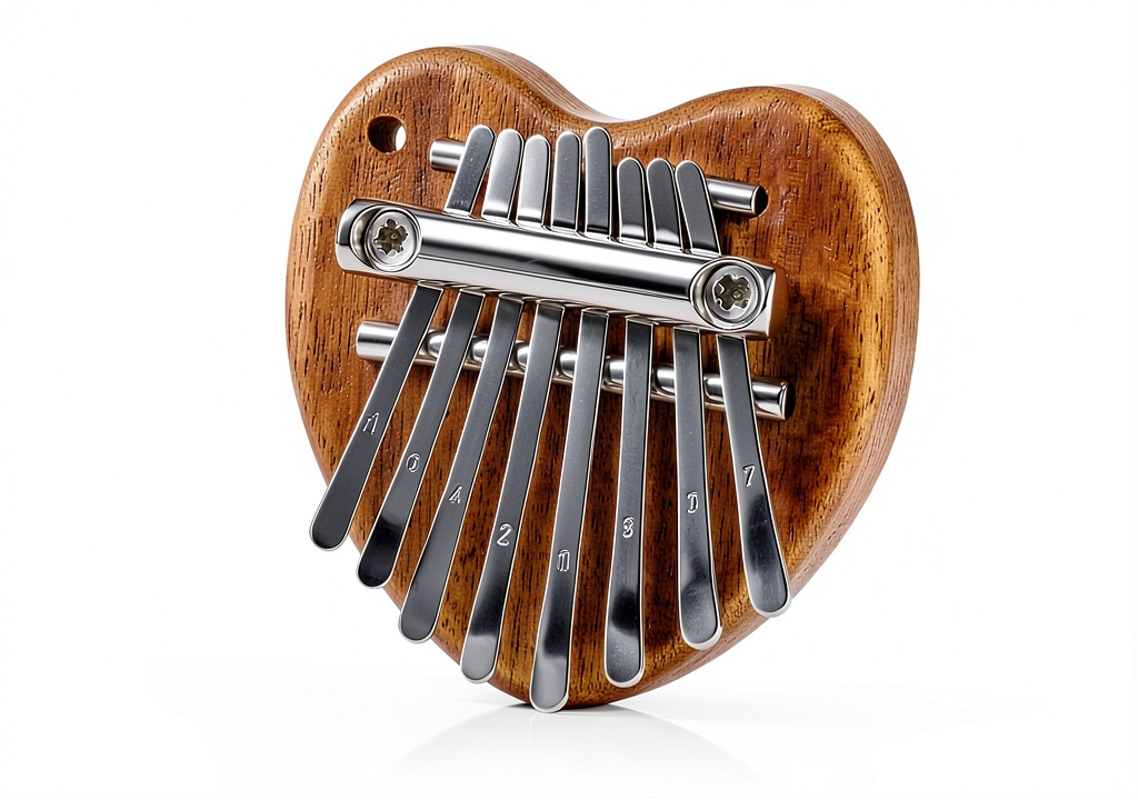 Handcrafted kalimba with natural wood and premium ore steel bars