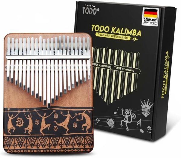 Kalimba 21 Keys Dark Brown Musical Instrument-0