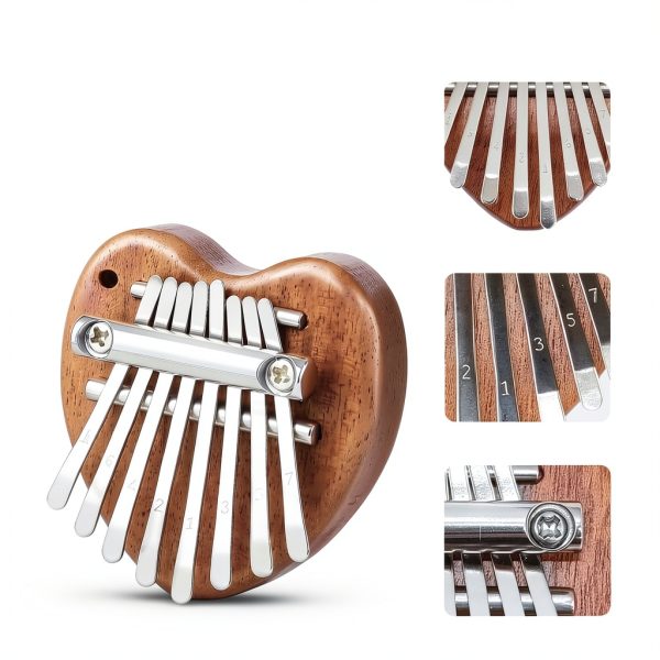 Tj Music 8-Key Kalimba Wood Thumb Piano-5
