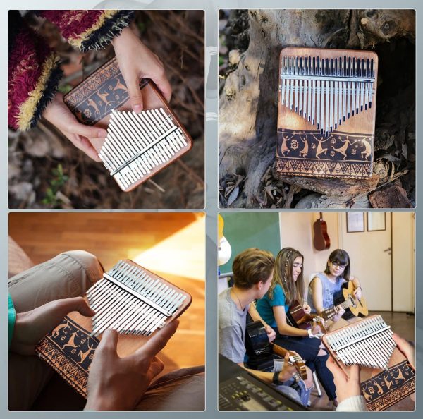 Kalimba 21 Keys Dark Brown Musical Instrument-6
