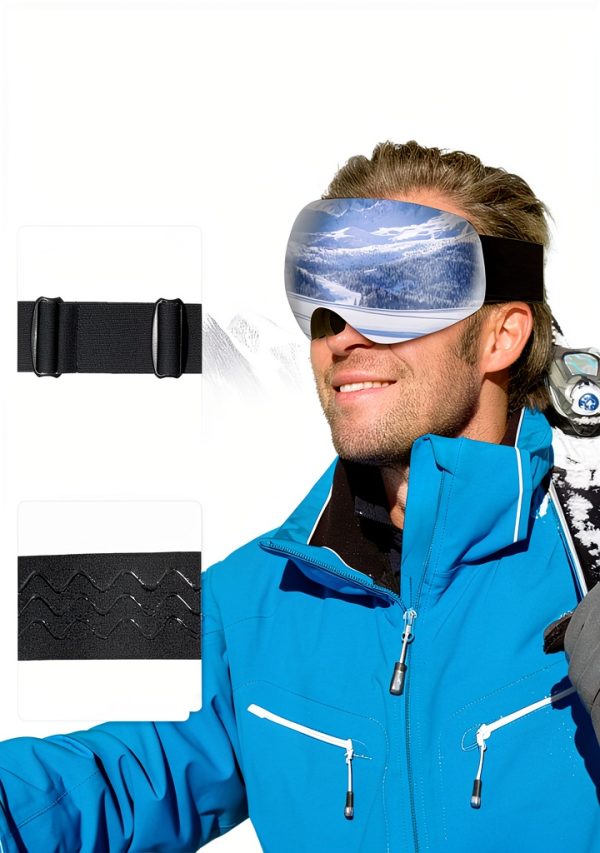 Adult Snow Goggles Black Frame-silver Lens-5