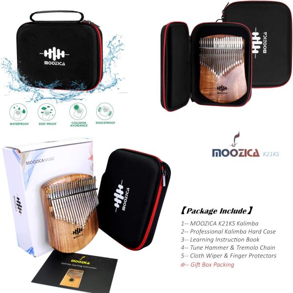 Moozica 21-Key Thumb Piano Wood-4
