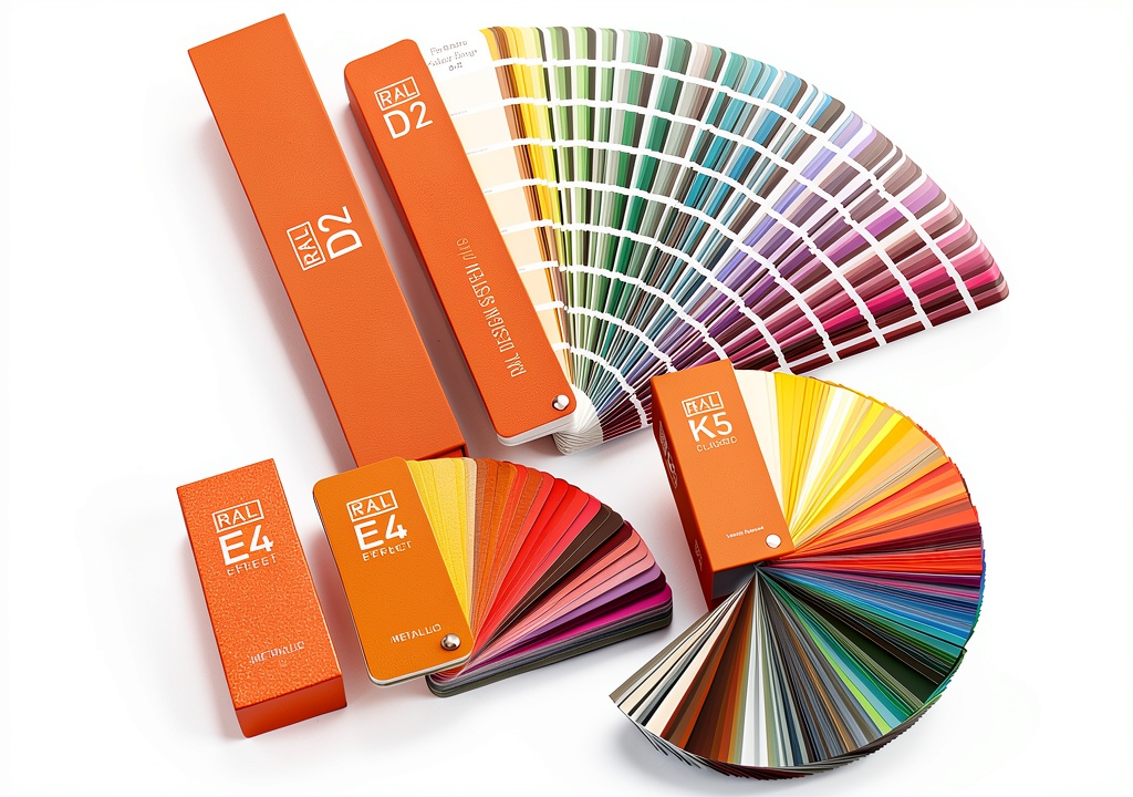 RAL Color Chart being used by a designer in a studio