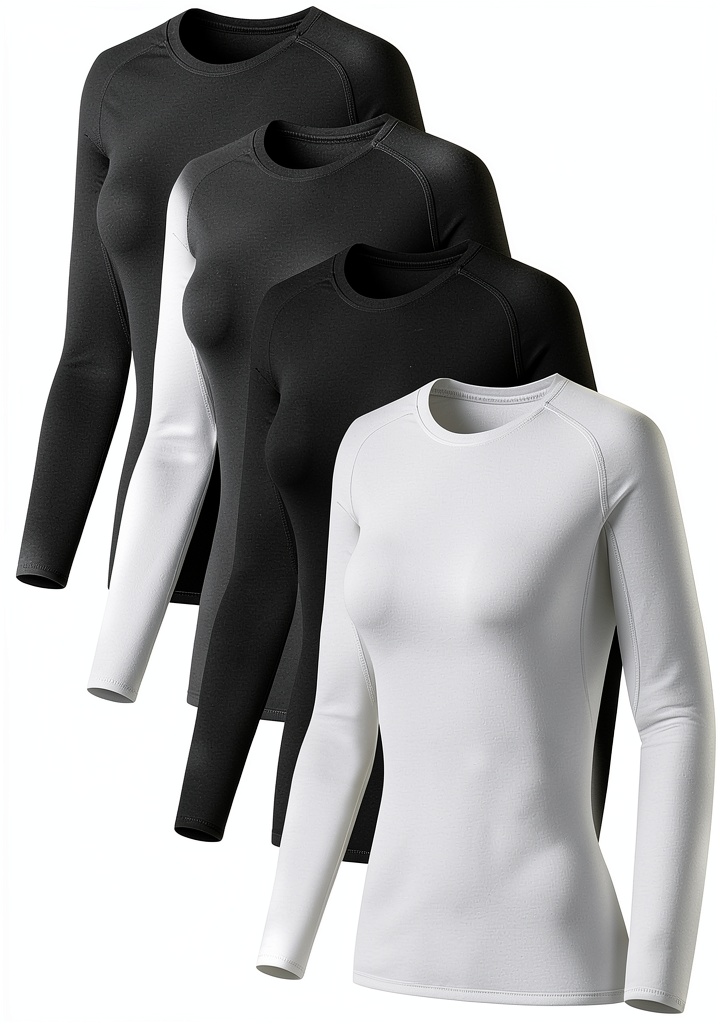 BrandX Compression Long Sleeve Top being worn during a trail run on a rocky path