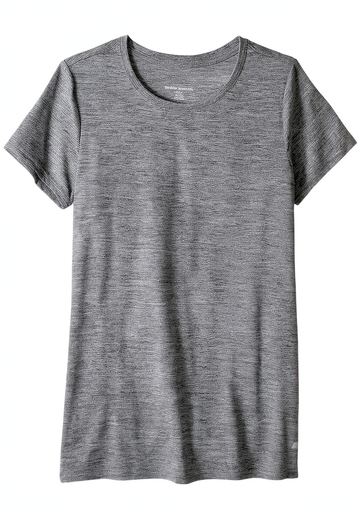 Woman wearing Amazon Essentials active tee during a workout