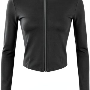 Women's Athletic Jacket Gihuo Slim Fit Zip-0