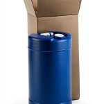 GREIF 15 Gallon Blue Food‑Grade Plastic Storage Drum with Carry Handle-0