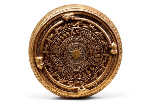 Vietnam DONG SON Brass Drum 7.8 Inch Ethnic Pattern Hazardous Storage-2